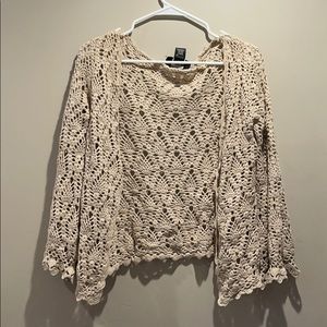 Boho hand knit cover